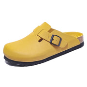 7 Colors Leather Clogs Sandals with Adjustable Buckle Comfort Slides for Men and Women