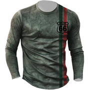 Men's T-shirts Long Sleeve 3d Print Top Casual Vintage T Shirt Loose Sports Clothing