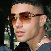 Rimless Square Sunglasses Men 2026 Luxury Brand Vintage Sunglass Shades UV400