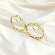50mm-80mm Hoop Name Earrings Personalized Jewelry with Gift Box