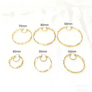 50mm-80mm Hoop Name Earrings Personalized Jewelry with Gift Box