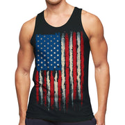 3D US America National Flag Graphic Tank Top Gym Clothing Men Summer Streetwear Basketball Vest Quick Drying Sleeveless y2k Tops