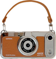 3D Vintage Camera Phone Case with Hand Strap for IPhone 17 16 15 14 Pro Max Plus 17Pro Shockproof Phone Cover