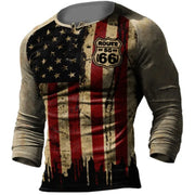 Men's T-shirts Long Sleeve 3d Print Top Casual Vintage T Shirt Loose Sports Clothing