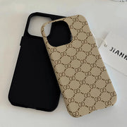 Lux Monogram Phone Case For iPhone 17 16 15 14 13 Pro Max Air 17e INS Hard PC Bumper Cover