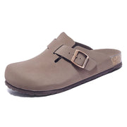 7 Colors Leather Clogs Sandals with Adjustable Buckle Comfort Slides for Men and Women