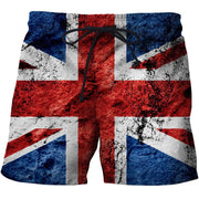 National Flag 3d Printed Shorts For Men American England Striped Short Pants Street Retro Summer Casual Fashion Short Trousers