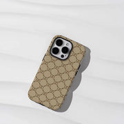 Lux Monogram Phone Case For iPhone 17 16 15 14 13 Pro Max Air 17e INS Hard PC Bumper Cover